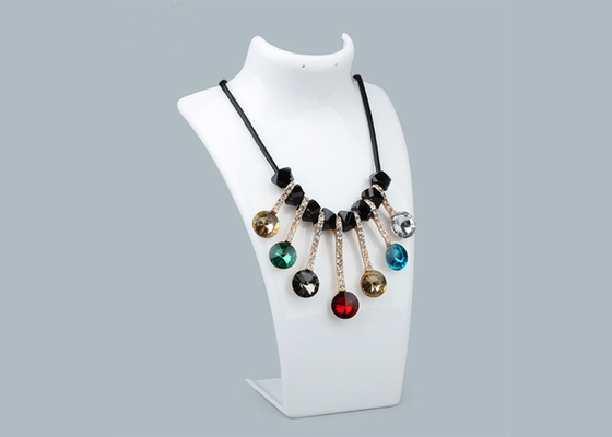 Modello umano del collo della collana dei banchi di mostra del supporto acrilico di plastica della collana