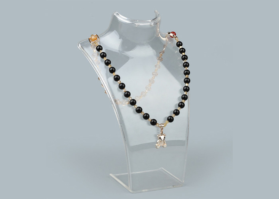 Modello umano del collo della collana dei banchi di mostra del supporto acrilico di plastica della collana