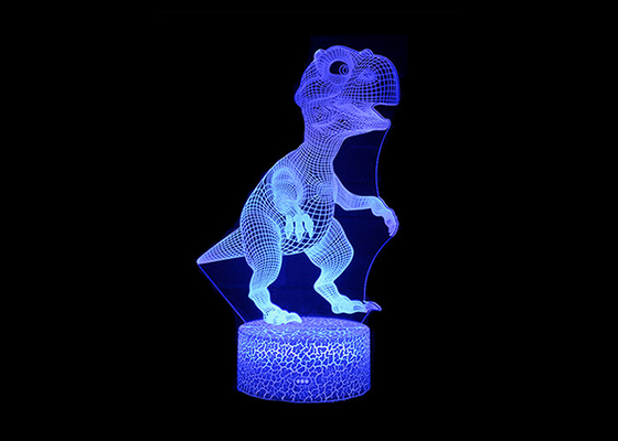 La luce notturna acrilica sveglia 7 regolabili del fumetto 3D LED colora l'alimentazione elettrica di 5 V
