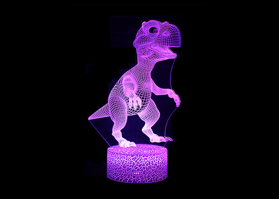 La luce notturna acrilica sveglia 7 regolabili del fumetto 3D LED colora l'alimentazione elettrica di 5 V
