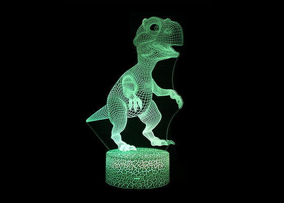 La luce notturna acrilica sveglia 7 regolabili del fumetto 3D LED colora l'alimentazione elettrica di 5 V
