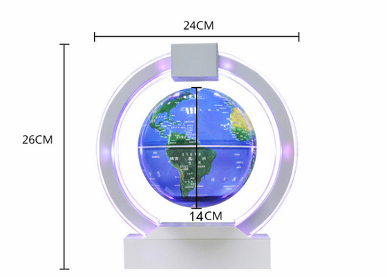 Globo di galleggiamento elettronico bianco di levitazione magnetica che levita l'esposizione del globo