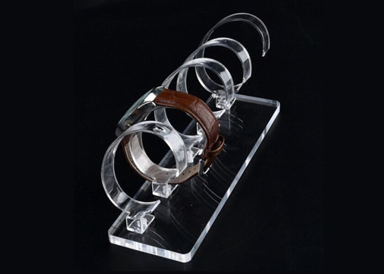 Alto pesi leggeri acrilico trasparente del banco di mostra dell'orologio dimensione di 12,5 x di 5,8 x di 1cm