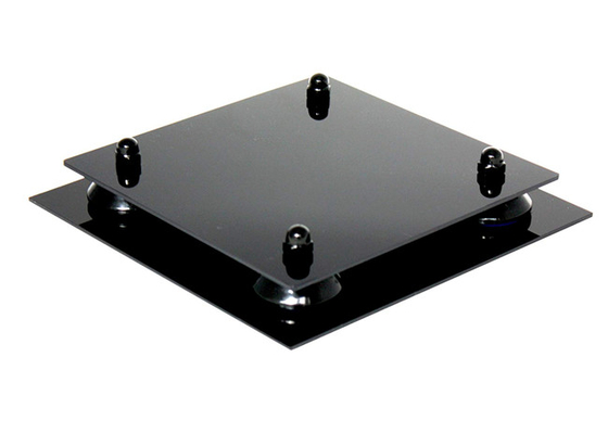 Base acrilica di doppio Decker del chiaro della scatola della decorazione nero acrilico dei contenitori per esposizione