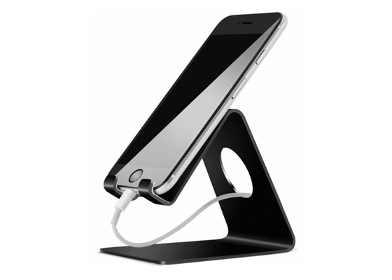 Supporto acrilico del telefono cellulare del telefono cellulare del supermercato del nero acrilico del supporto