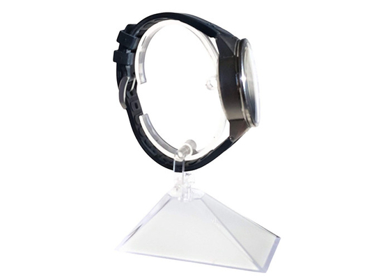 Singola chiara plastica acrilica del supporto del banco di mostra dell'orologio per il dettagliante