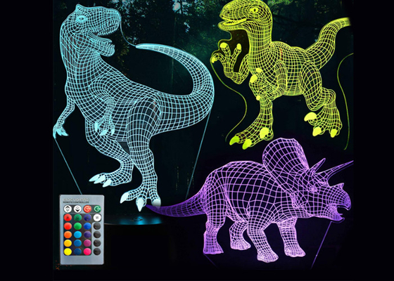 USB ha alimentato a comando a tocco creativo visivo della luce notturna dell'illusione ottica 3D