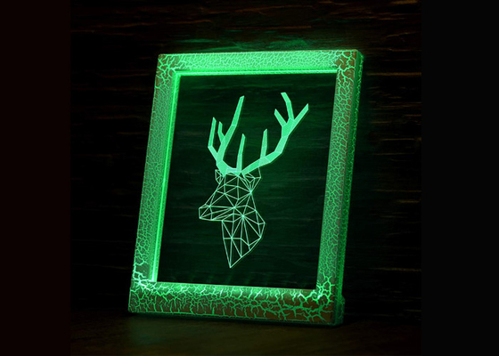 Luce notturna domestica della lampada della decorazione 3D LED con il pannello materiale acrilico del regolatore a distanza