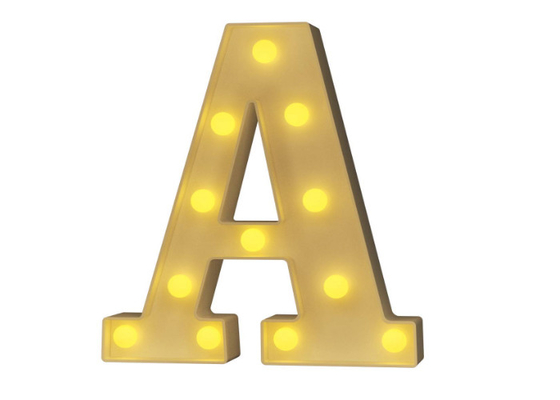 L'alfabeto caldo delle lettere dell'acrilico di bianco 3D LED accende le lettere A - Z della decorazione del segno