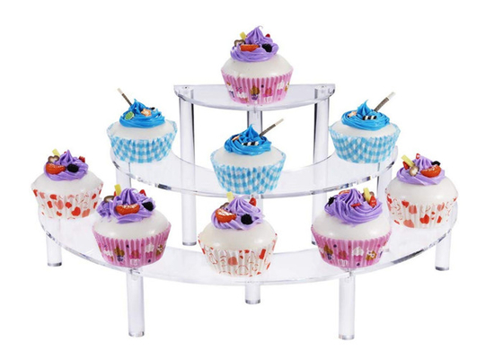 Scaffale acrilico di punto di vendita al dettaglio del supporto del dessert di 3 file per la figura di schiocco di Amiibo Funko