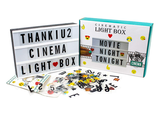 Forum cinematografico d'annata del contenitore leggero di acrilico LED con il segno della nota delle lettere