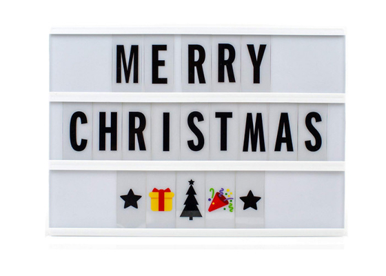 Esposizione acrilica del LED Lightbox con le lettere 252 simboli Emojis di numeri delle lettere