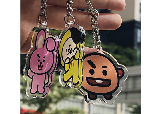 Pendente su ordinazione acrilico unisex di Keychain delle sfere di cristallo delle stelle di Keychains 7