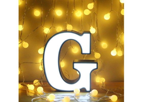 Il contrassegno illuminato decorazione domestica segna le luci notturne con lettere a pile di USB