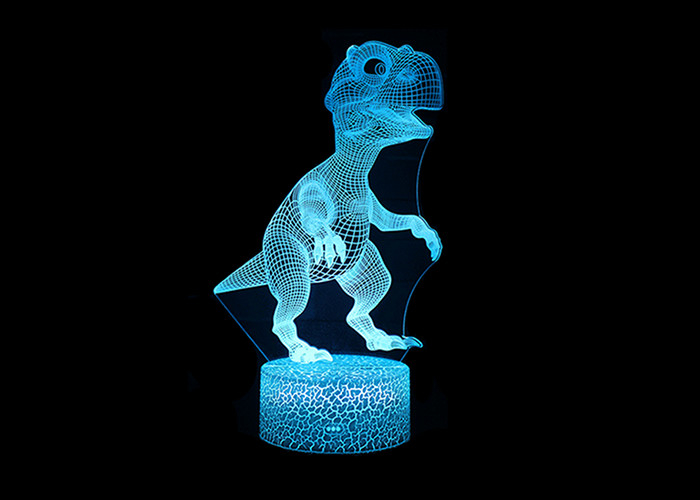 La luce notturna acrilica sveglia 7 regolabili del fumetto 3D LED colora l'alimentazione elettrica di 5 V