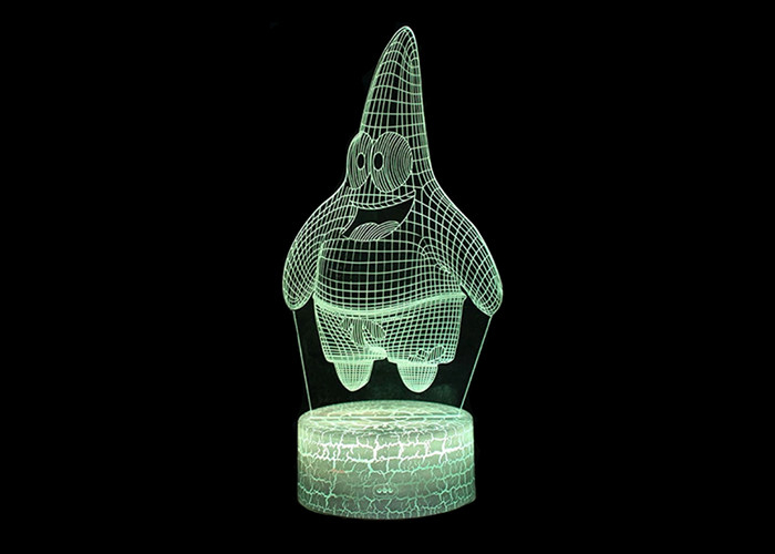 Personalizzi la luce principale struttura acrilica del cavo di dati del Usb dell'illusione della luce notturna 3d di 3D LED