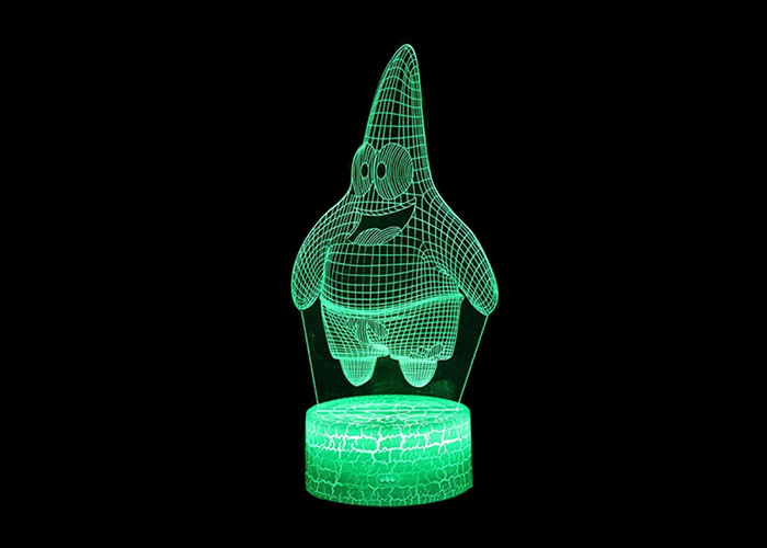 La luce notturna acrilica 7 del risparmio energetico 3D LED colora il lampeggiamento per la decorazione di Antivari