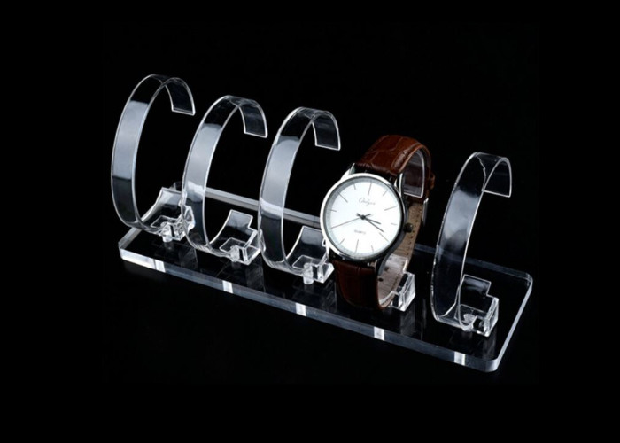 Alto pesi leggeri acrilico trasparente del banco di mostra dell'orologio dimensione di 12,5 x di 5,8 x di 1cm