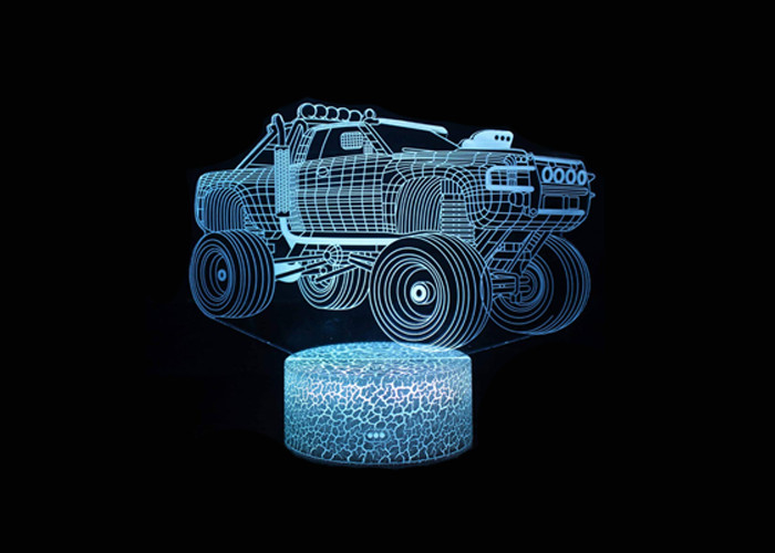 Scherza il regalo di compleanno acrilico di Natale di colore della luce notturna 7 di 3D LED con la ripresa esterna
