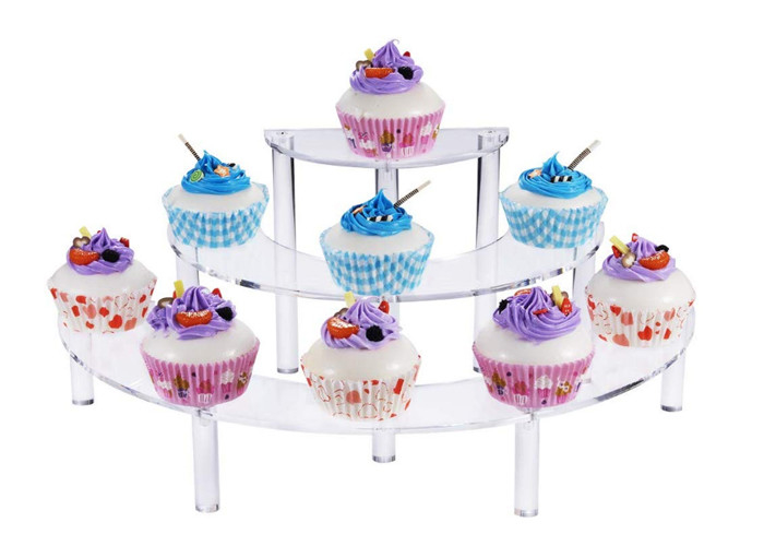 Scaffale acrilico di punto di vendita al dettaglio del supporto del dessert di 3 file per la figura di schiocco di Amiibo Funko